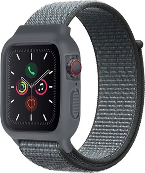 Nylonový set 2v1 pro Apple Watch 42/44/45mm Barevná varianta: Šedo-Stříbrná