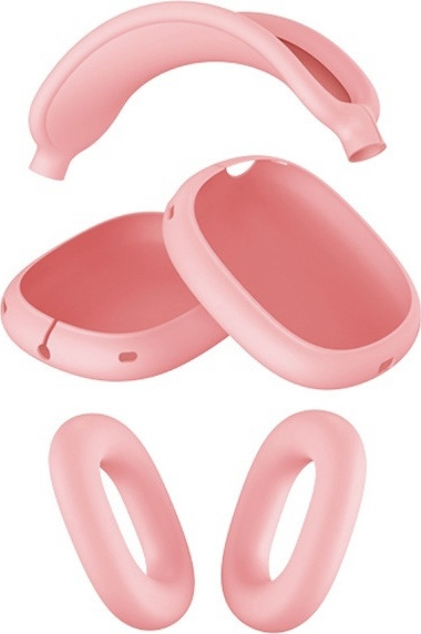 Silikonový set 3v1 pro Airpods Max Barva: Světle růžová