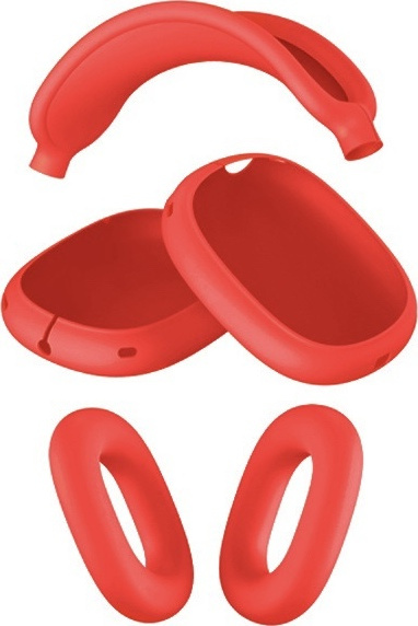 Silikonový set 3v1 pro Airpods Max Barva: Červená