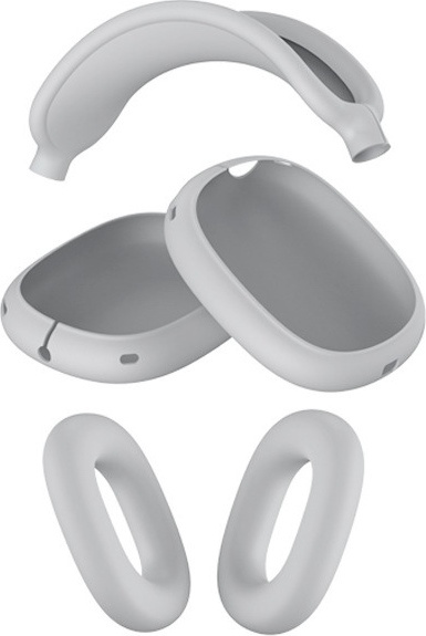 Silikonový set 3v1 pro Airpods Max Barva: světle šedá