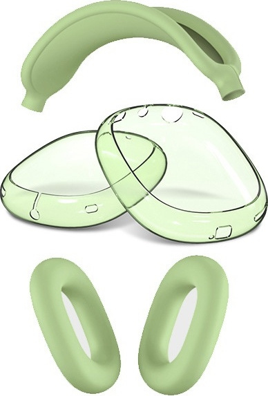 Silikonový průhledný set 3v1 pro Airpods Max Barva: Zelená