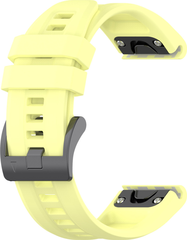 QuickFit silikonový jednobarevný řemínek s přezkou 20mm Barva náramku: Žlutá