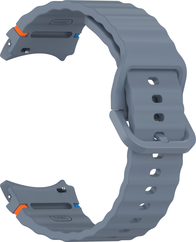 Vroubkovaný řemínek s barevnou přezkou pro Samsung Galaxy Watch 7 Barva náramku: Modro-Šedá