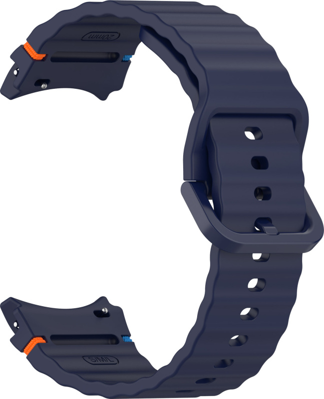 Vroubkovaný řemínek s barevnou přezkou pro Samsung Galaxy Watch 7 Barva náramku: Tmavě modrá