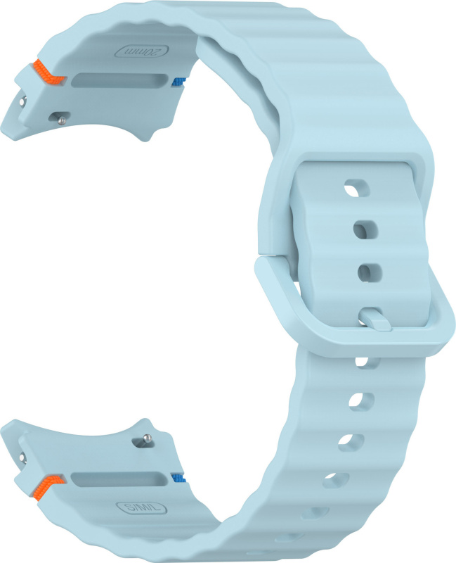 Vroubkovaný řemínek s barevnou přezkou pro Samsung Galaxy Watch 7 Barva náramku: Světle modrá