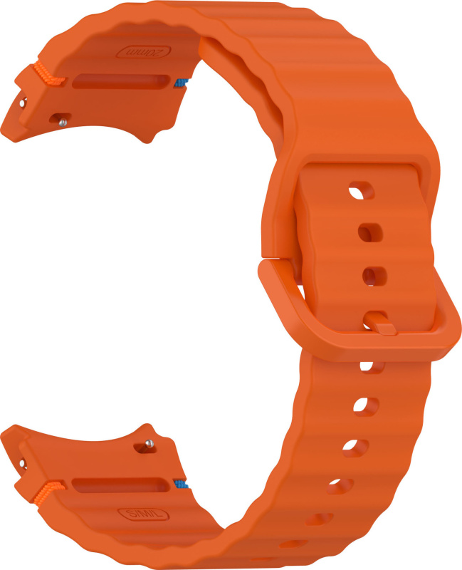 Vroubkovaný řemínek s barevnou přezkou pro Samsung Galaxy Watch 7 Barva náramku: Oranžová