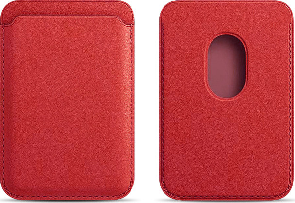 Magsafe magnetická koženková peněženka na telefon Barva: Červená