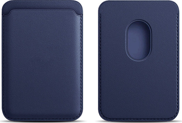 Magsafe magnetická koženková peněženka na telefon Barva: Temně modrá