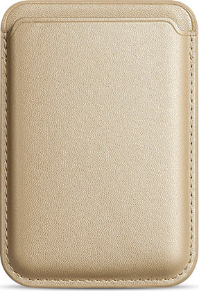 Magsafe magnetická koženková peněženka na telefon Barva: Béžovo-zlatá