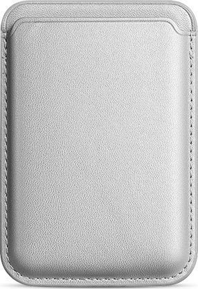 Magsafe magnetická koženková peněženka na telefon Barva: Šedo-Stříbrná