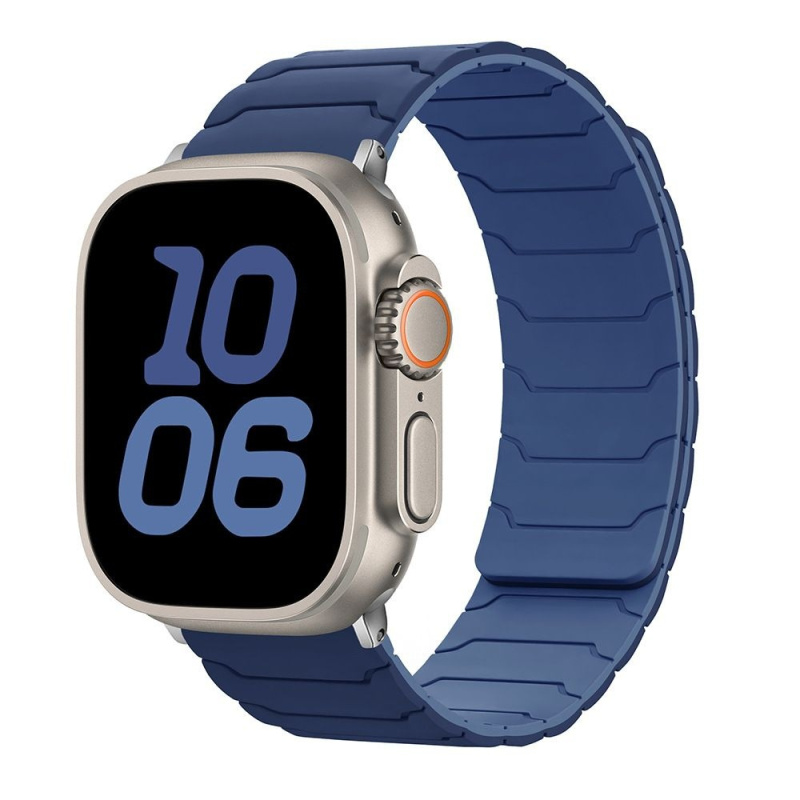 Silikonový magnetický řemínek pro Apple Watch 38/40/41/42(S10)mm Barva: modrý
