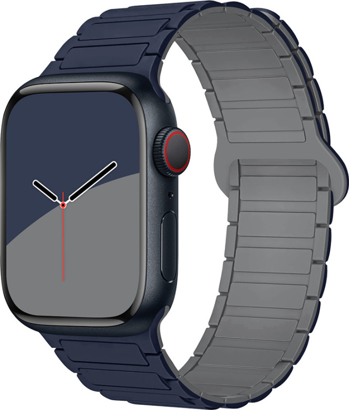 Dvojbarevný magnetický řemínek pro Apple Watch 38/40/41/42(S10)mm Barva: Tmavěmodro-šedý