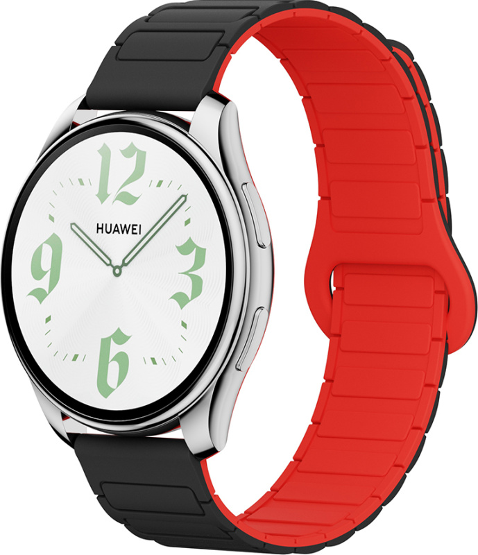 Dvojbarevný magnetický řemínek 20mm Barva: Černo-Červený