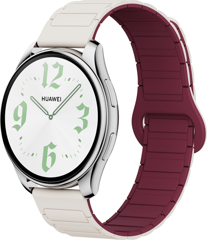 Dvojbarevný magnetický řemínek 20mm Barva: Béžovo-vínový