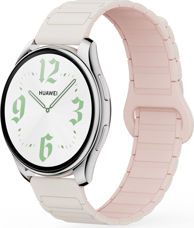 Dvojbarevný magnetický řemínek 22mm Barva: Béžovo-růžový