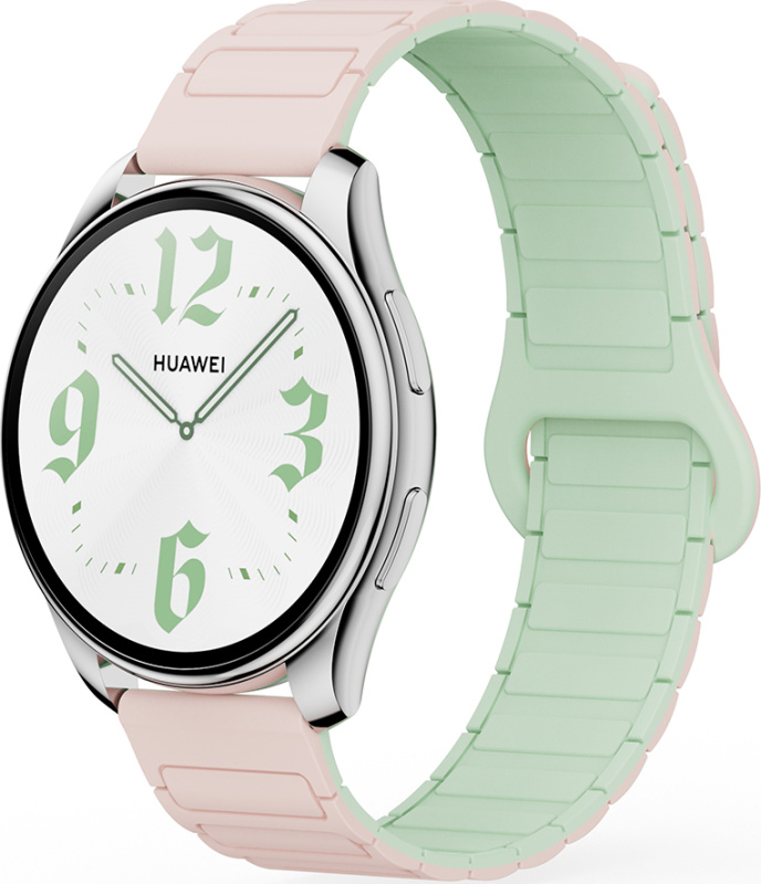 Dvojbarevný magnetický řemínek 22mm Barva: Růžovo-mentolový