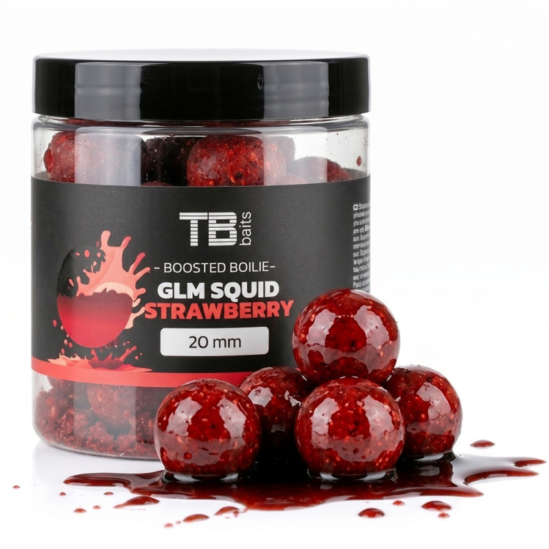 Tb baits boosterované boilie squid strawberry 120 g - 20 mm