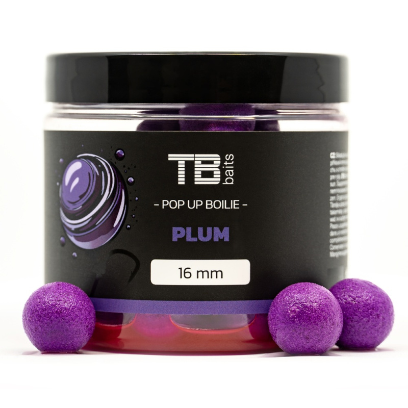Tb baits plovoucí boilie pop-up plum + nhdc 65 g-12 mm