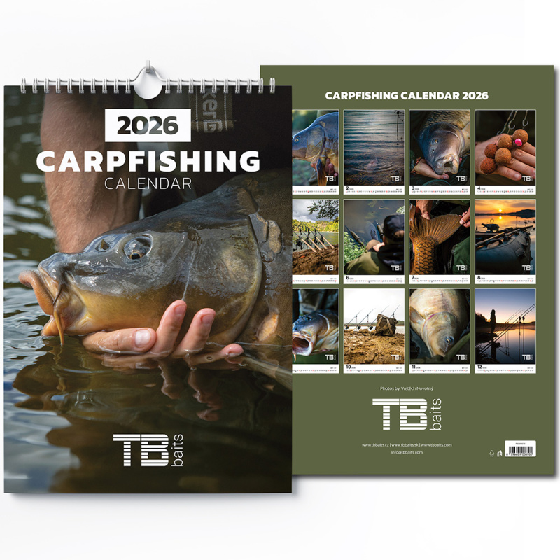 Tb baits rybářský kalendář carpfishing 2026 33x46 cm