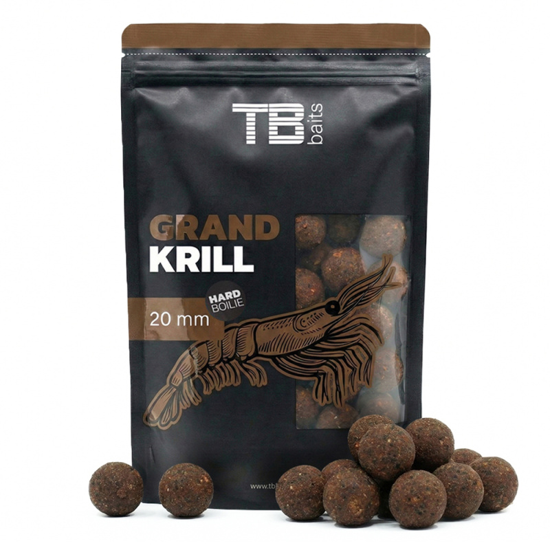 Tb baits hard boilie grand krill - 250 g 24 mm