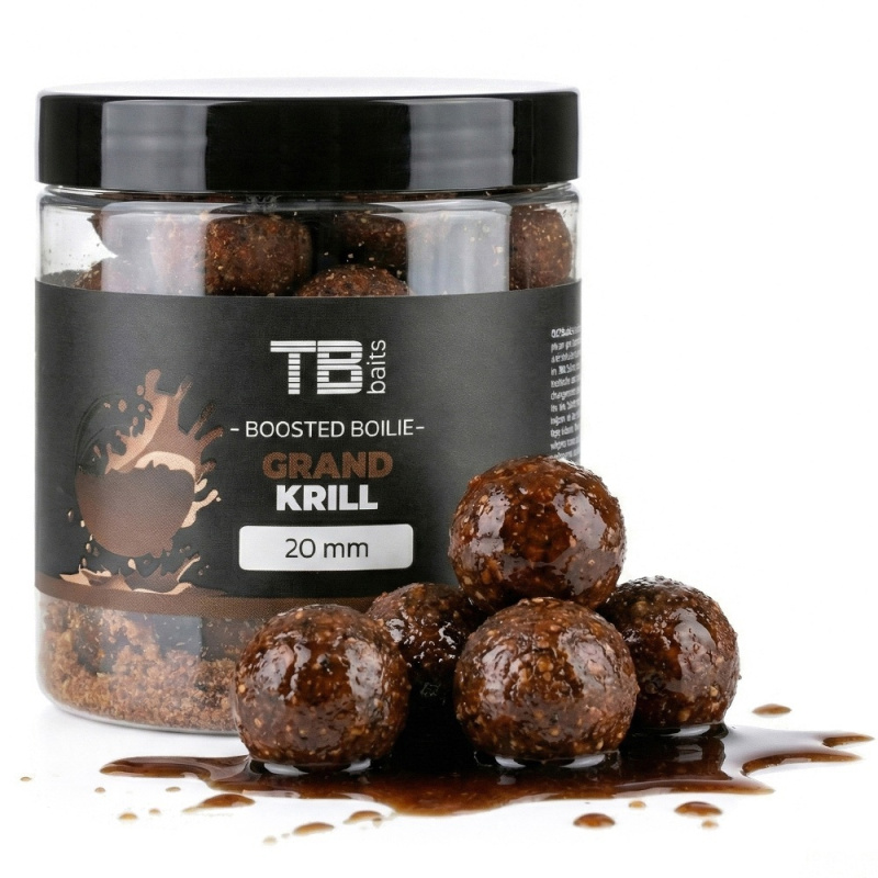 Tb baits boosterované boilie grand krill 120 g - 24 mm
