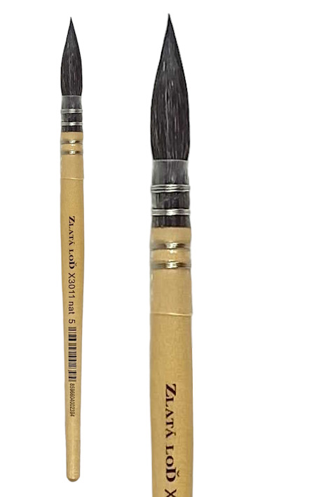 Kulatý štětec Zlatá loď X3011 – velikost 7