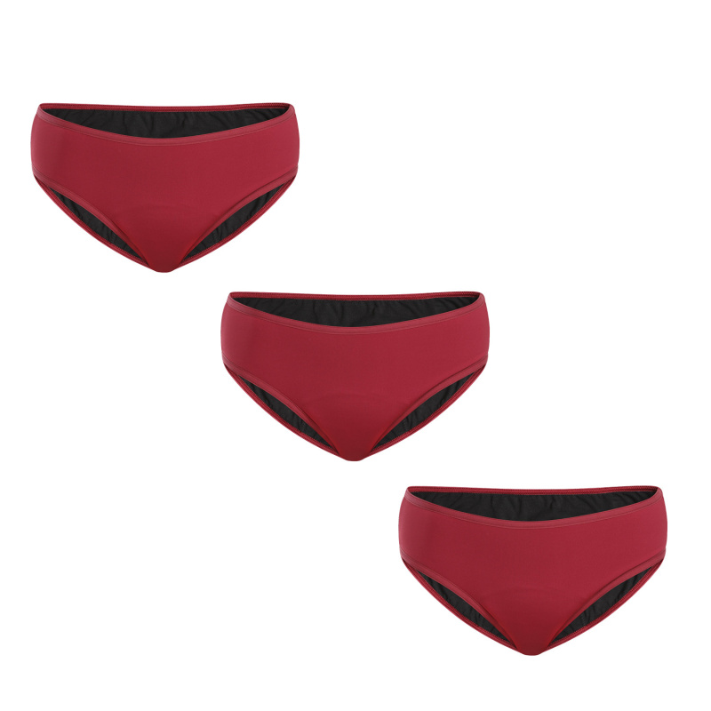3PACK Menstruační kalhotky Meracus Timeless Burgundy Plus (MEMS106) S