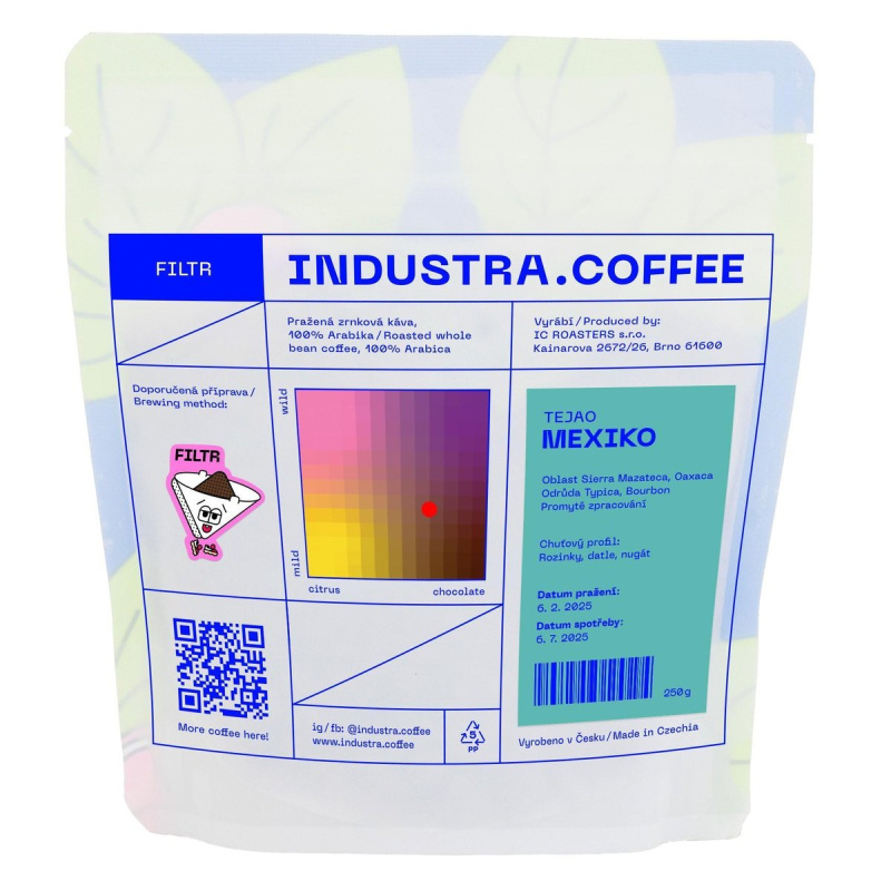 Industra.Coffee Mexiko Tejao filtr zrnková káva
