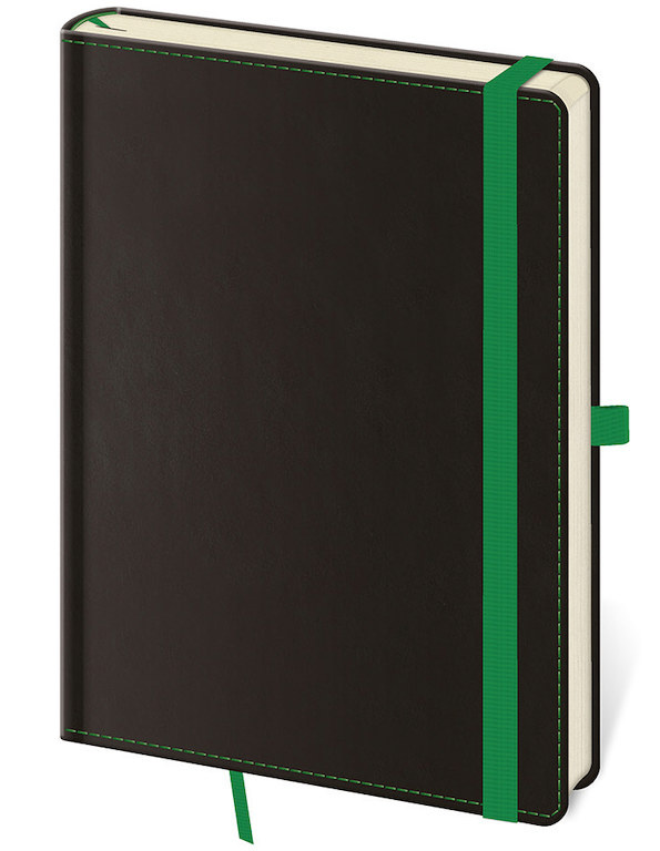 Zápisník Black Green linkovaný L