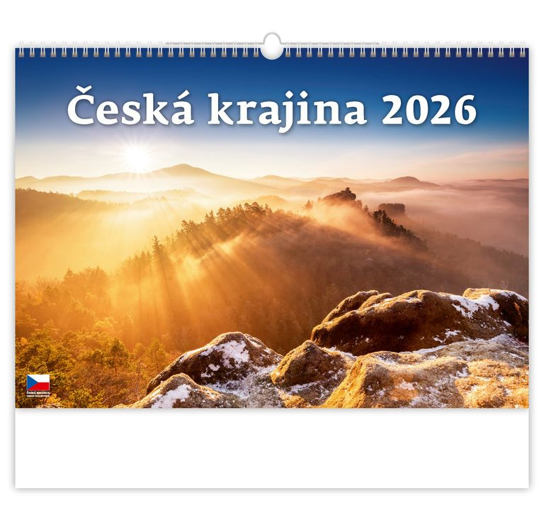 Nástěnný kalendář Česká krajina 2026 (české měsíční jmenné)