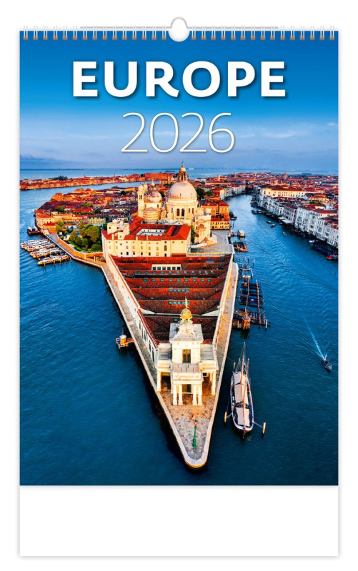 Europe 2026 - nástěnný kalendář (univerzální kalendárium)