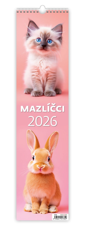 Mazlíčci 2026 vázanka - nástěnný klaendář