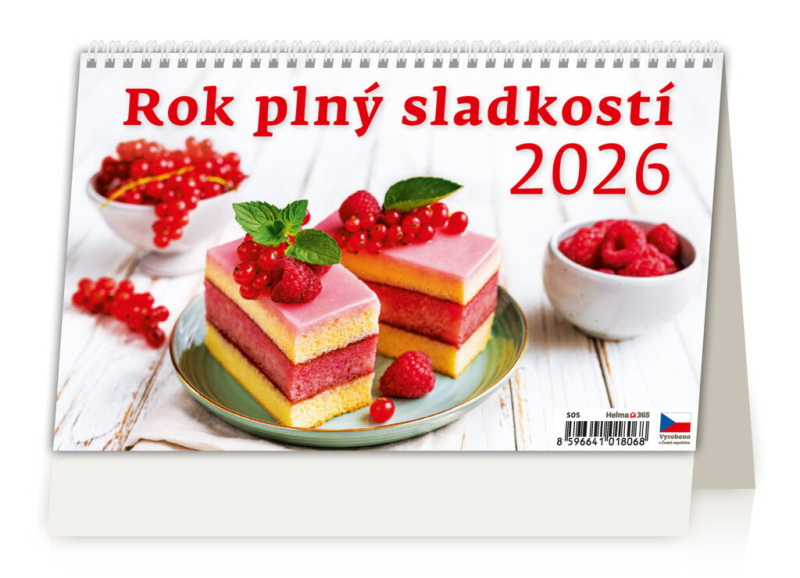 Stolní kalendář Rok plný sladkostí 2026 (řádky)