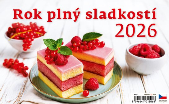 Stolní kalendář Rok plný sladkostí 2026 (řádky)
