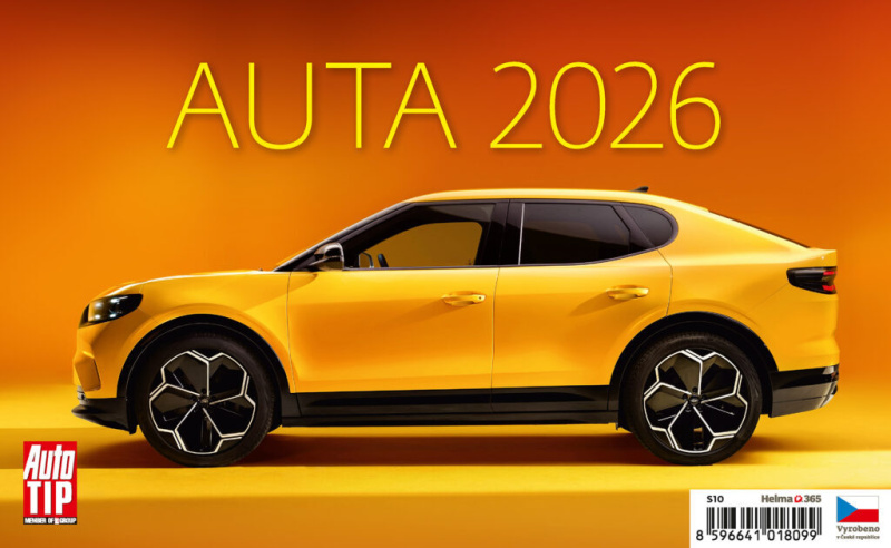 Stolní kalendář Auta 2026 (řádky)