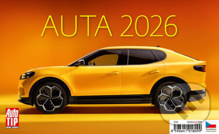 Stolní kalendář Auta 2026 (řádky)