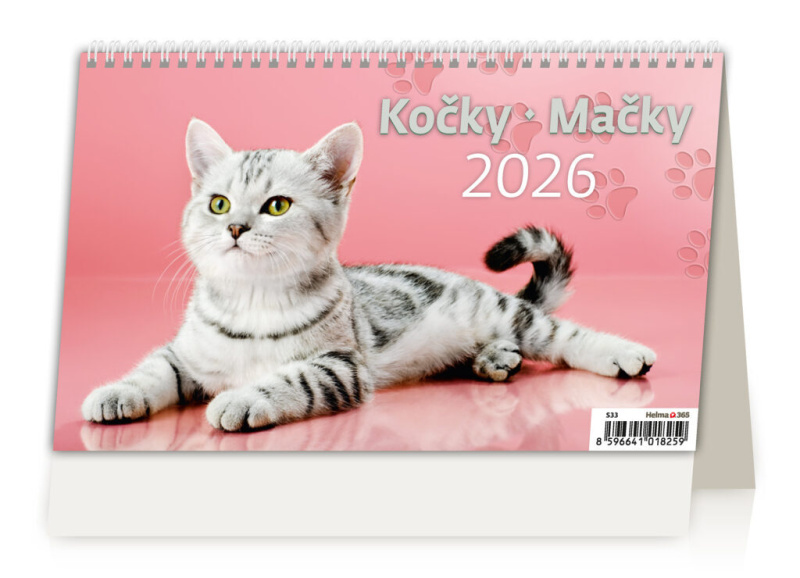 Kočky 2026 - stolní kalendář