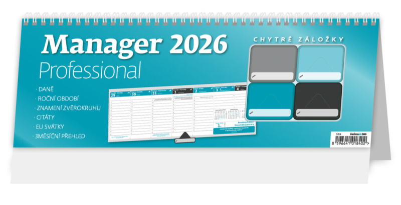 Manager Professional 2026 - stolní kalendář
