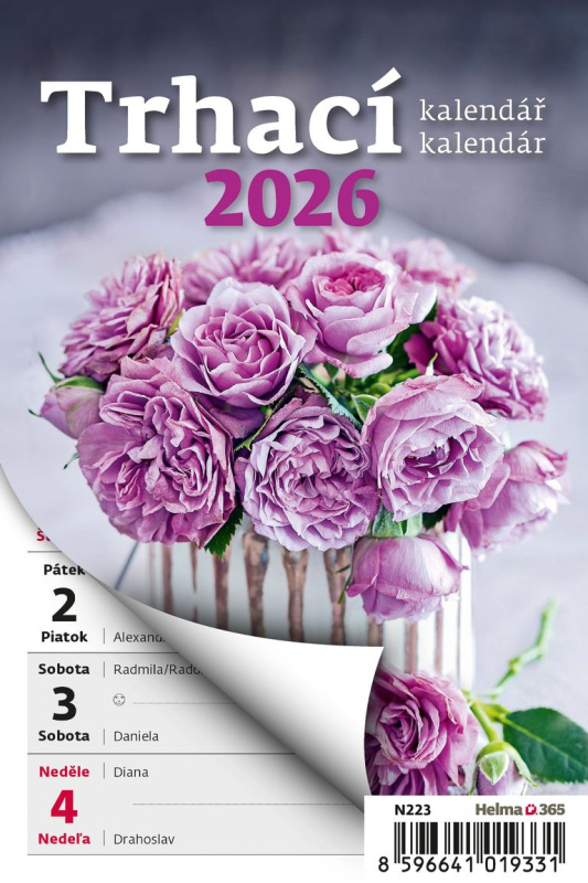 Kalendář nástěnný 2026 - Týdenní trhací A6