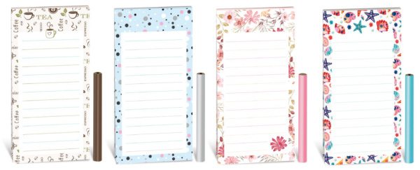 Magnetický blok s tužkou 7x14 mix 3 Helma 365