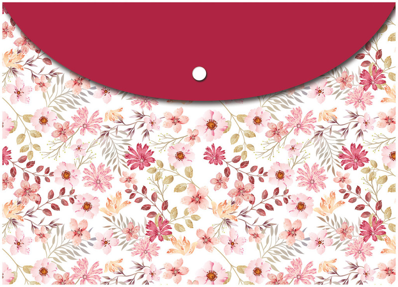 Desky s drukem na dokumenty A4 PVC - Flower