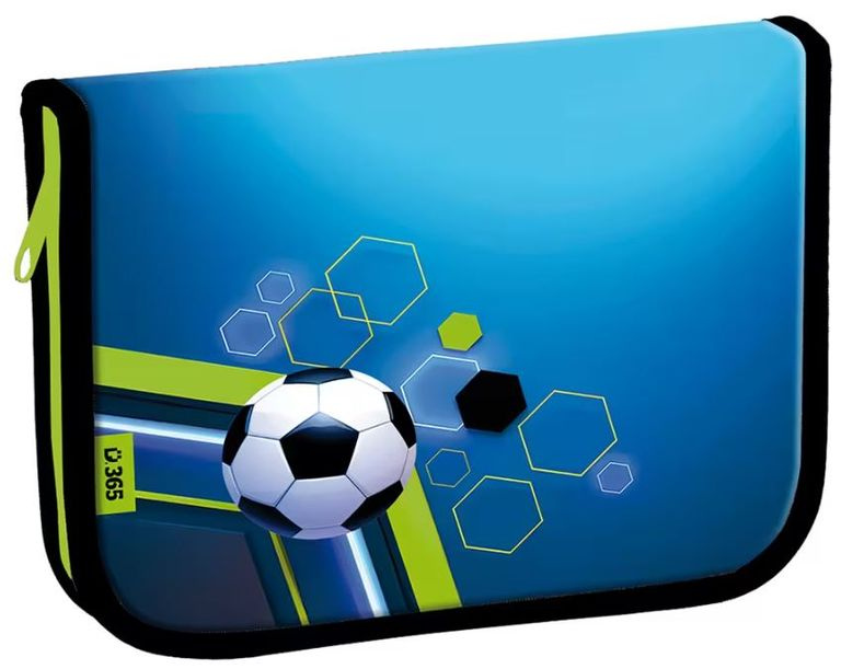 Školní penál jednopatrový Football Helma 365