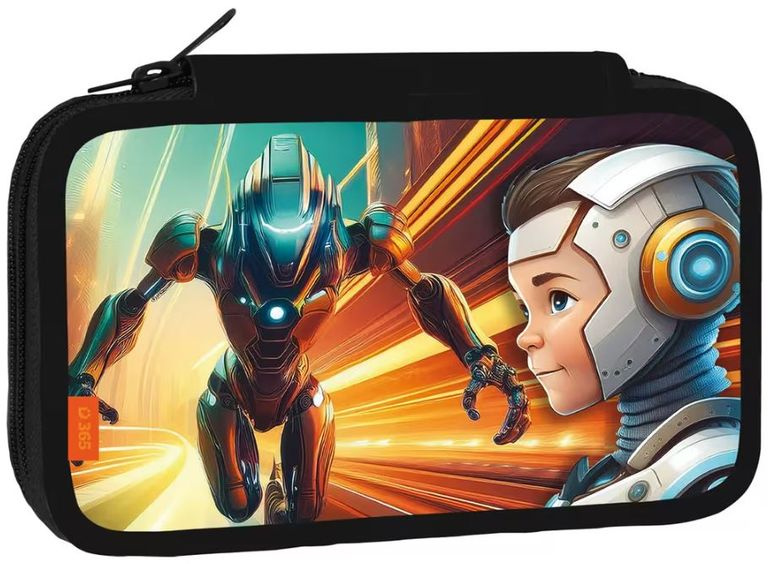 Školní penál dvoupatrový Sci-fi Helma 365