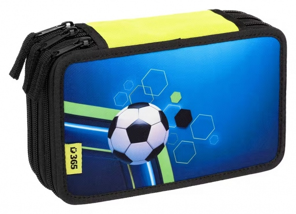 Školní penál třípatrový Football Helma 365