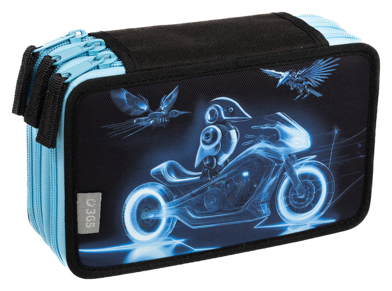 Školní penál třípatrový Robotbirds Helma 365