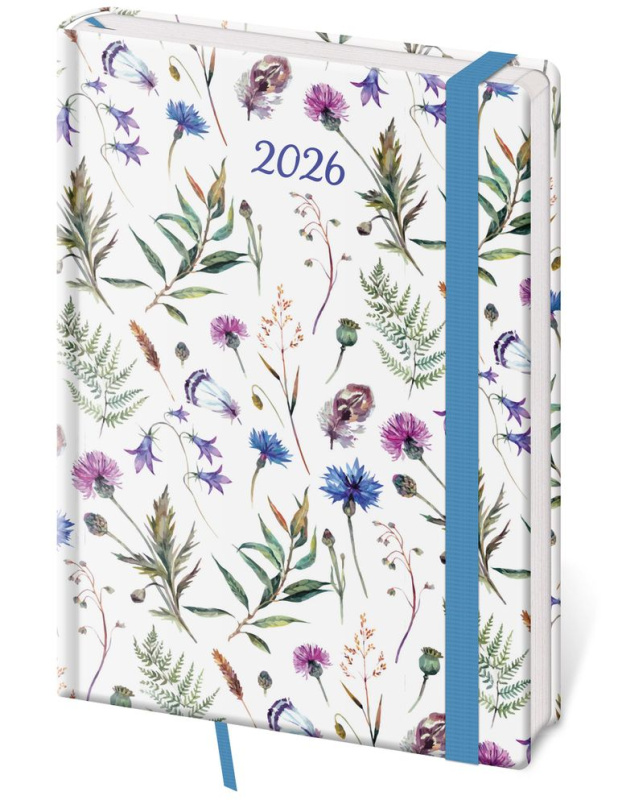 Týdenní diář 2026 A5 Vario Wildflowers s gumičkou - kniha z kategorie Zápisníky, kalendáře