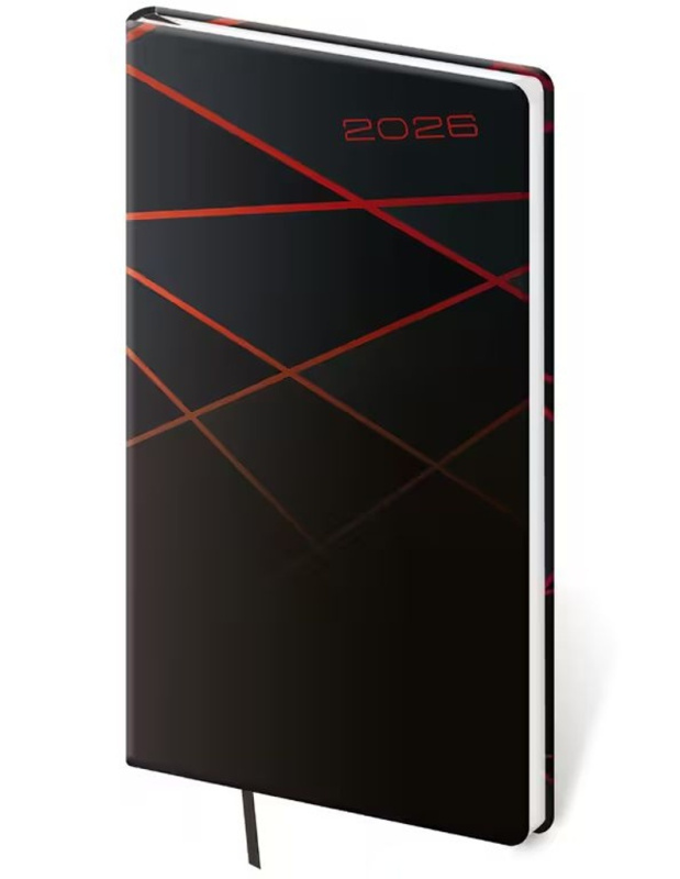 Kapesní diář 2026 Vario Black design