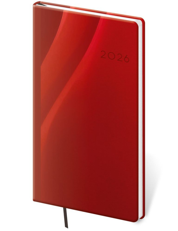 Kapesní diář 2026 Vario Red design - kniha z kategorie Zápisníky, kalendáře