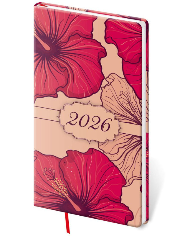 Kapesní diář 2026 Vario Lyra Hibiscus - kniha z kategorie Zápisníky, kalendáře