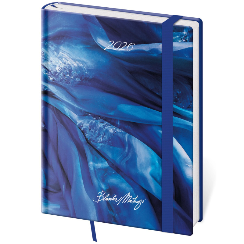 Týdenní diář 2026 B6 Vario Matragi Blue s gumičkou
